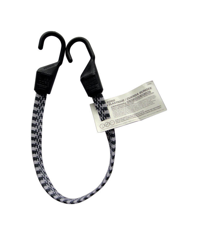 HAMPTON PRODUCTS INTERNATIONAL CORP, Keeper Black/White Flat Bungee Cord 24 in. L X 0.14 in. 1 pk