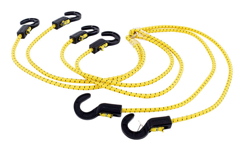 HAMPTON PRODUCTS INTERNATIONAL CORP, Keeper Black/Yellow Adjustable Bungee Cord 50 in. L X 0.14 in. 1 pk