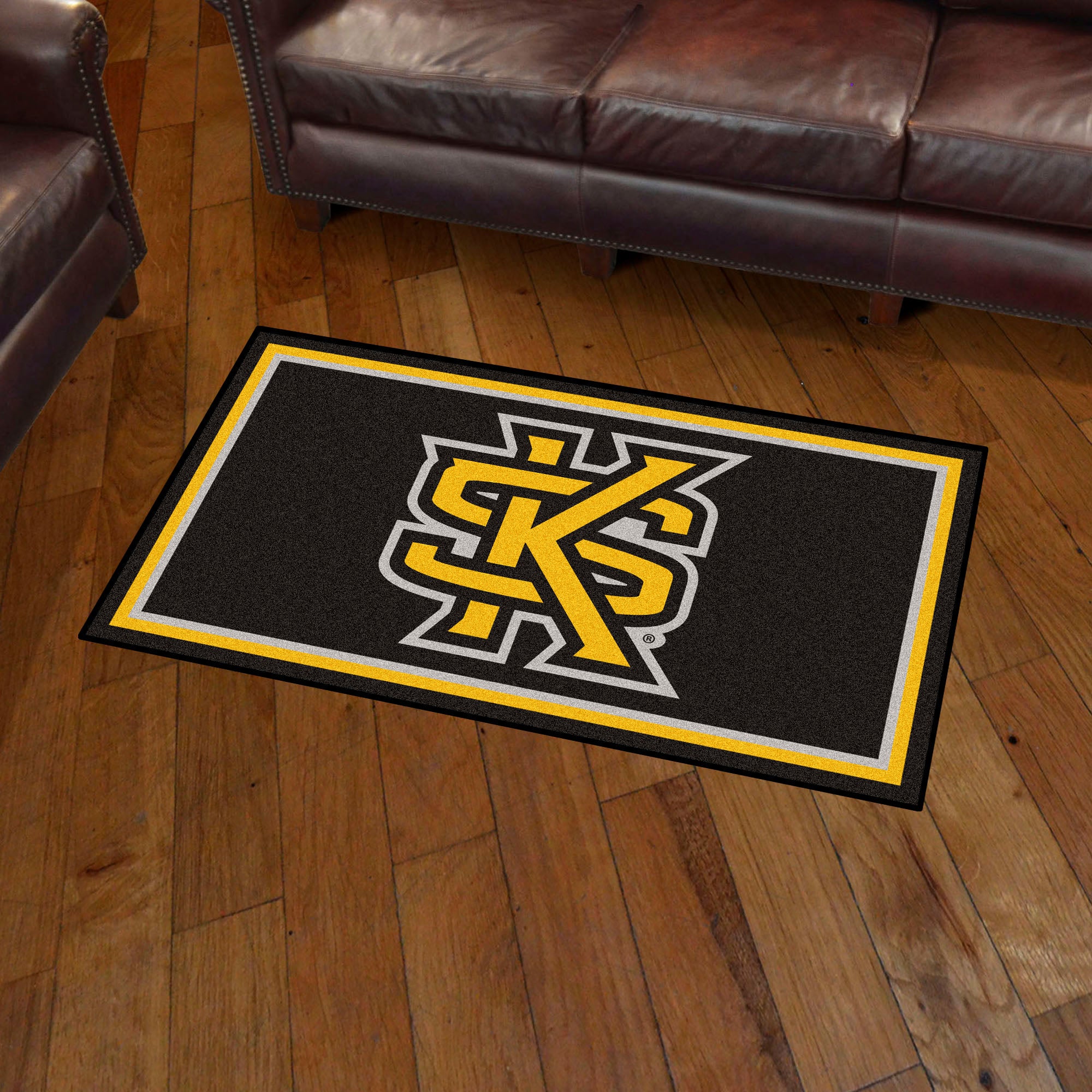 FANMATS, Kennesaw State University 3ft. x 5ft. Plush Area Rug