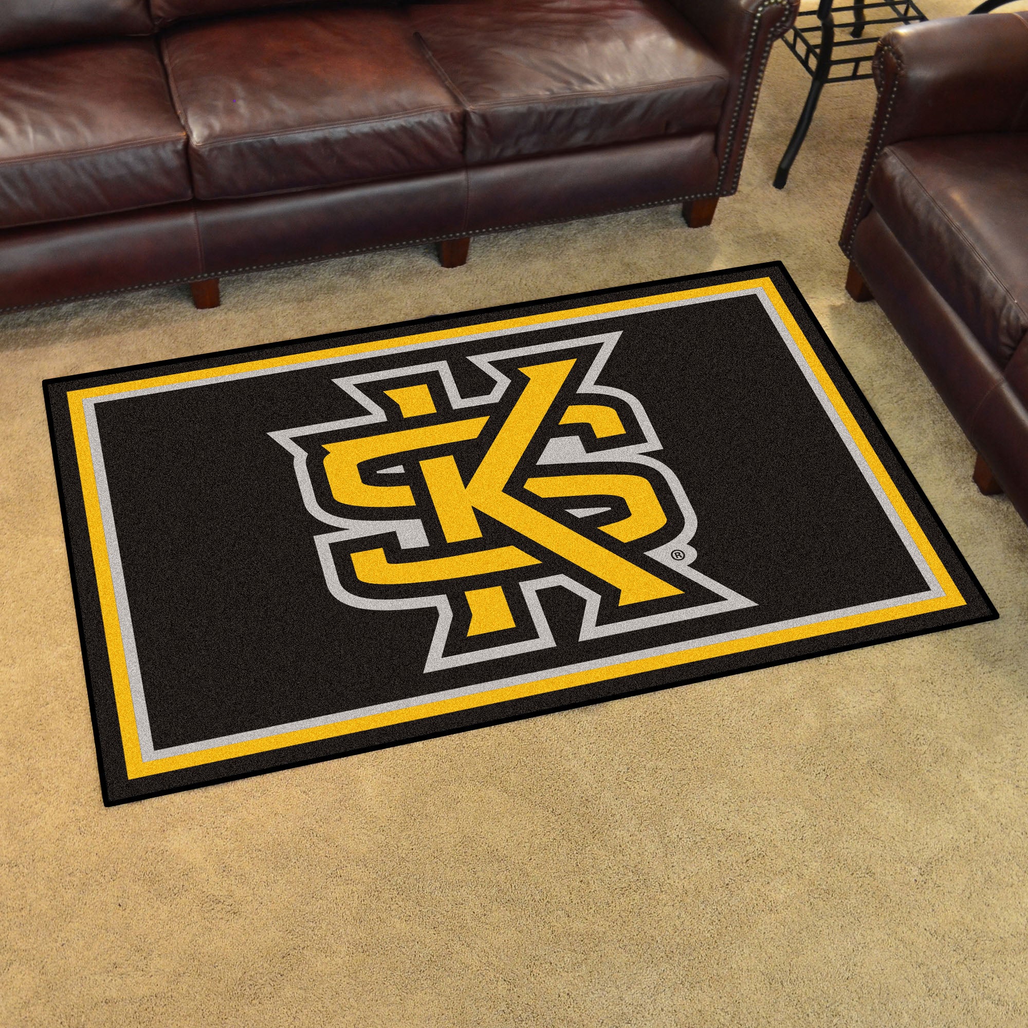 FANMATS, Kennesaw State University 4ft. x 6ft. Plush Area Rug