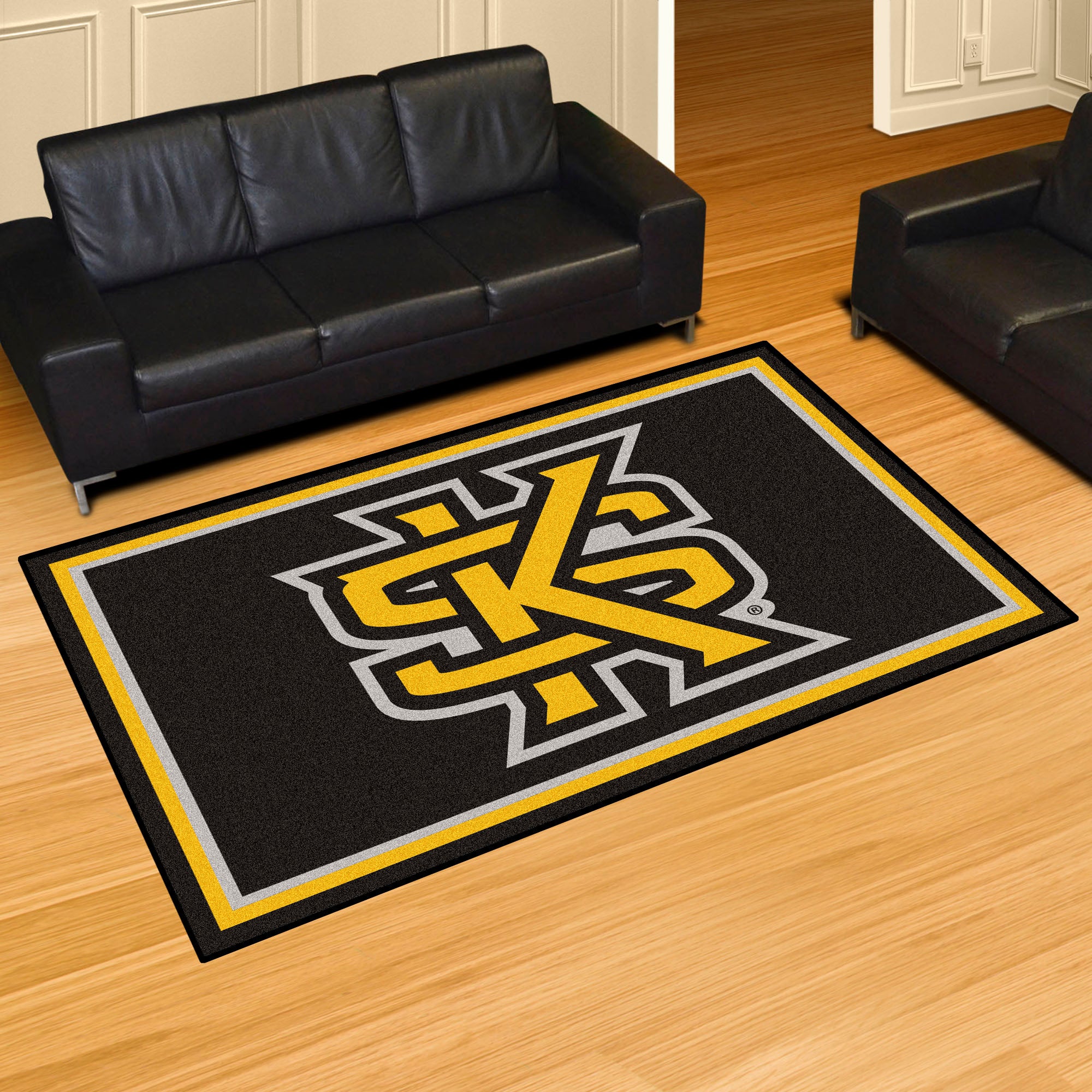 FANMATS, Kennesaw State University 5ft. x 8 ft. Plush Area Rug