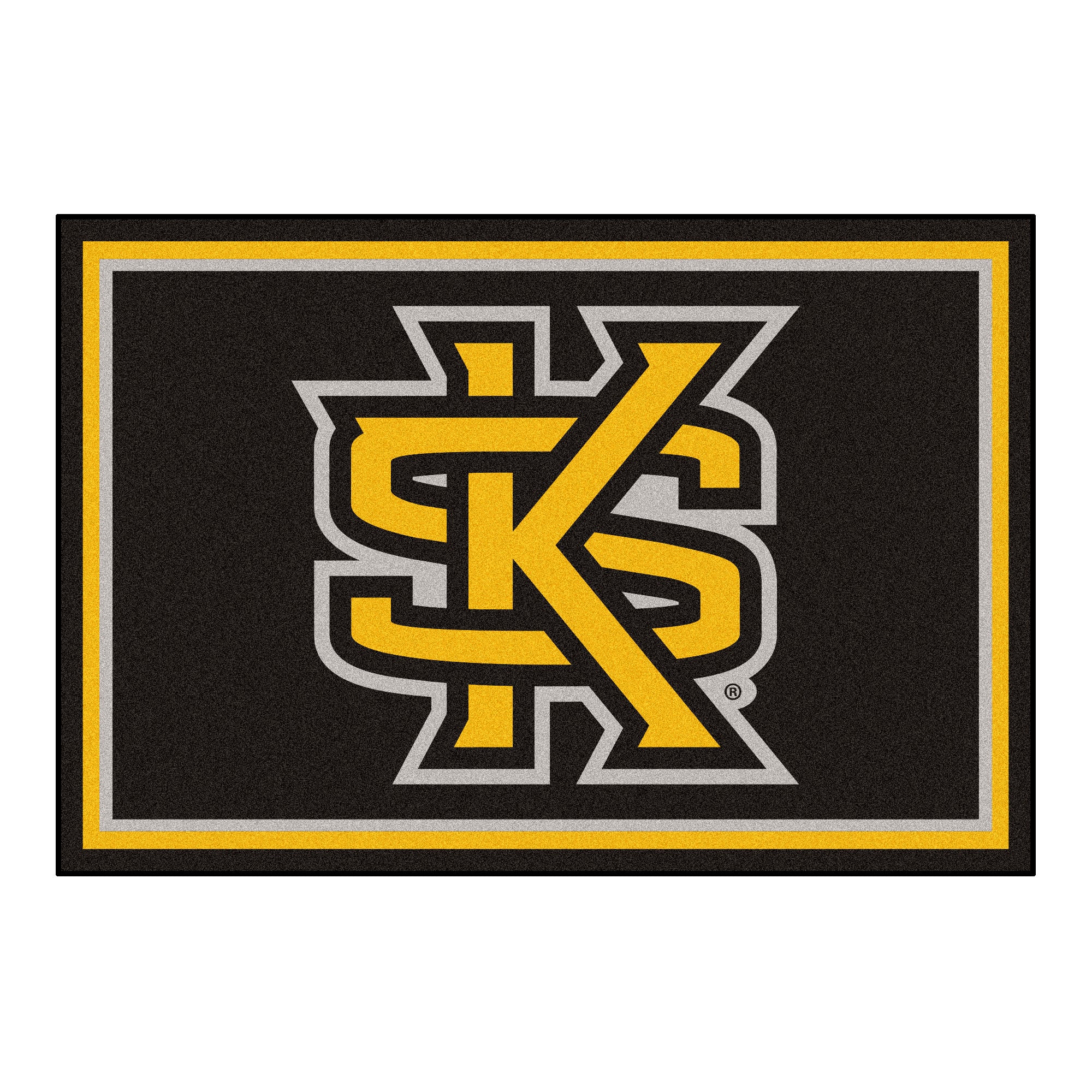 FANMATS, Kennesaw State University 5ft. x 8 ft. Plush Area Rug