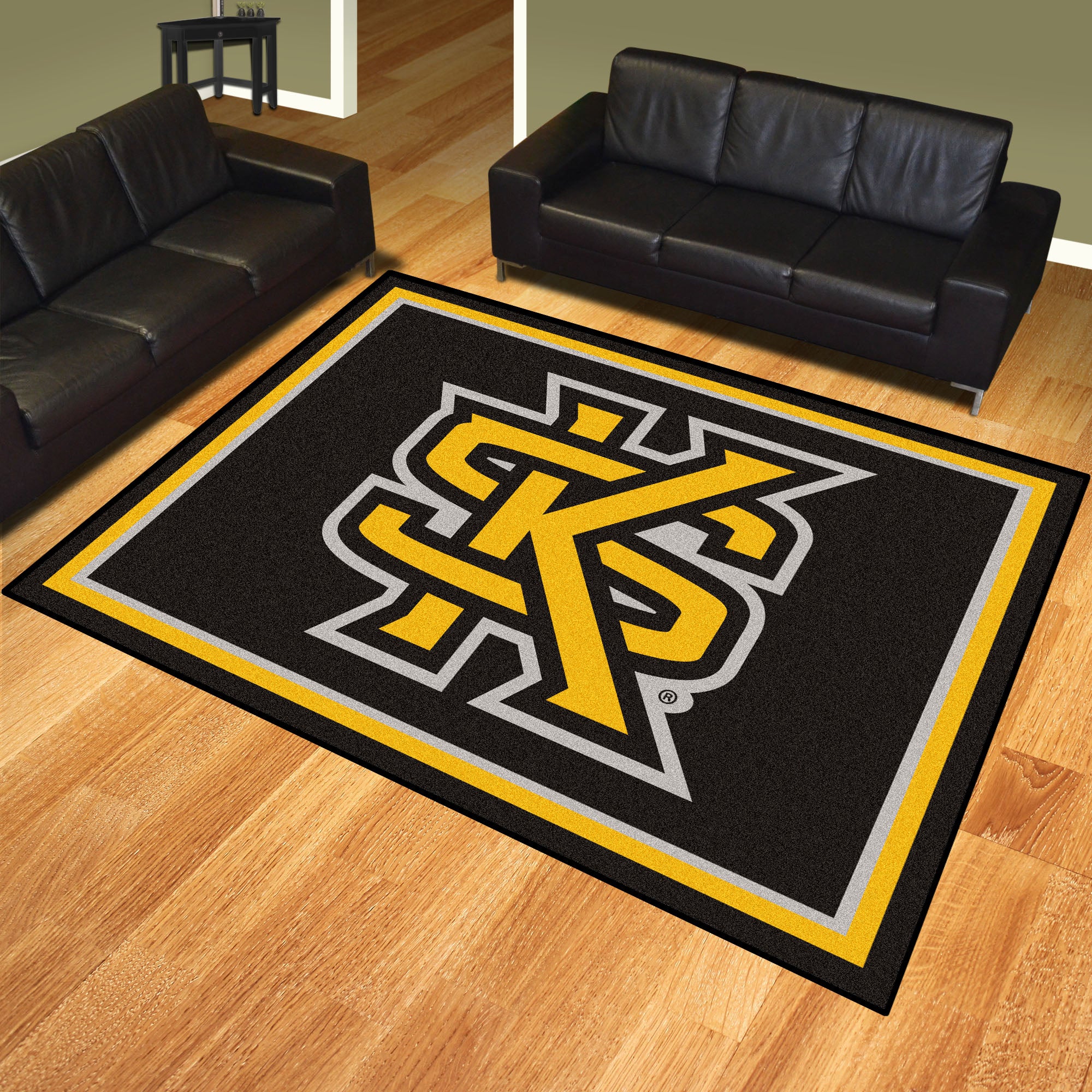 FANMATS, Kennesaw State University 8ft. x 10 ft. Plush Area Rug