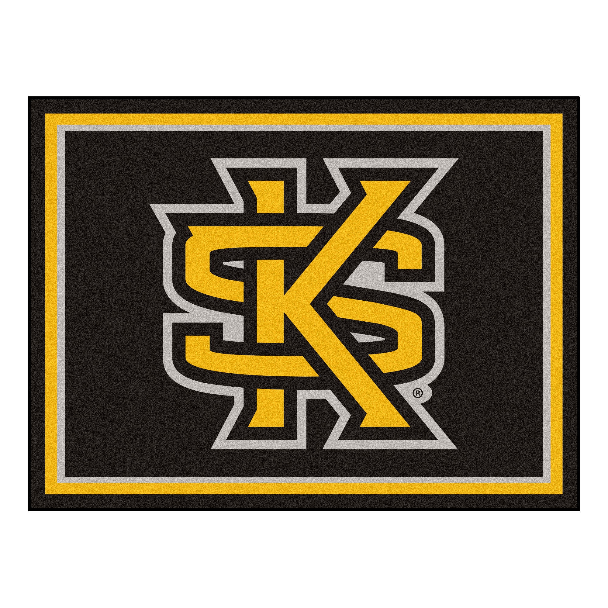 FANMATS, Kennesaw State University 8ft. x 10 ft. Plush Area Rug