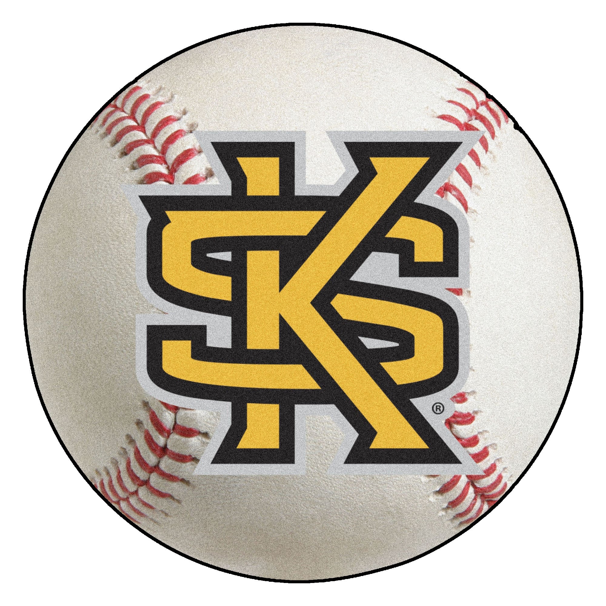 FANMATS, Kennesaw State University Baseball Rug - 27in. Diameter