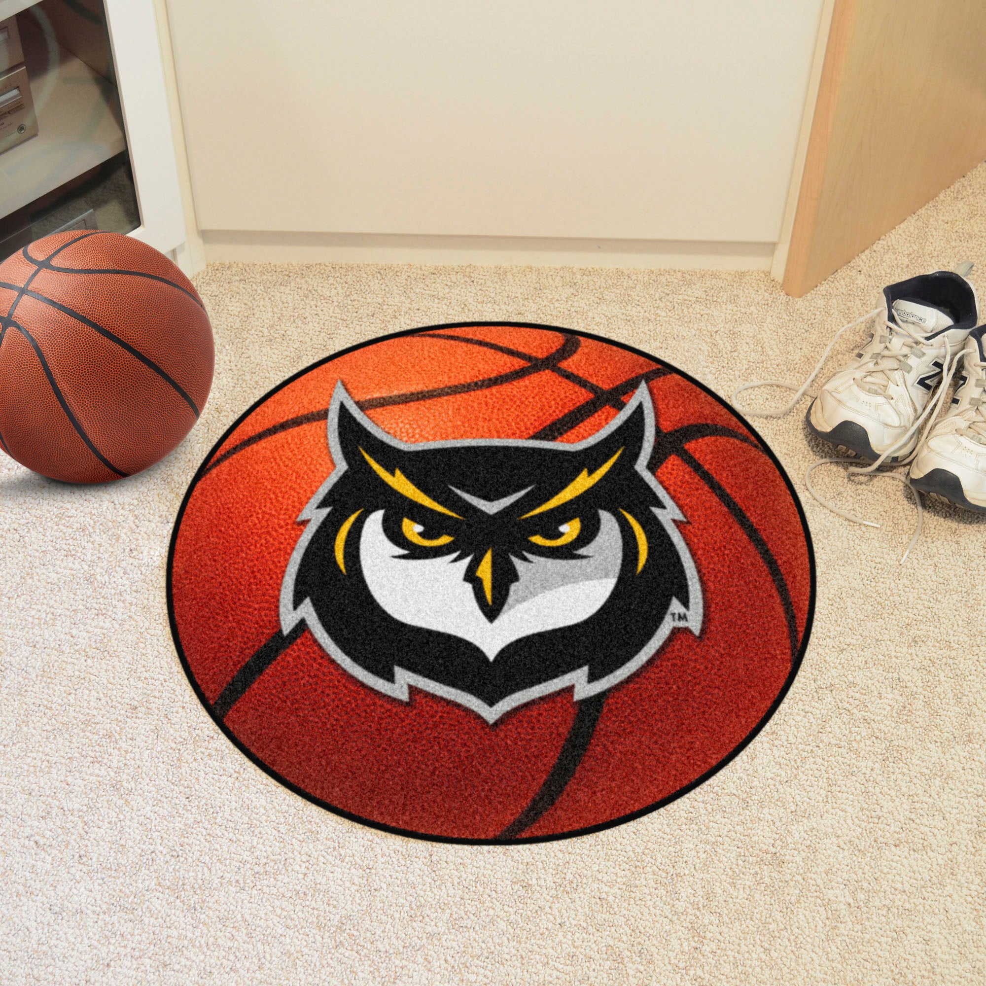 FANMATS, Kennesaw State University Owls Basketball Rug - 27in. Diameter