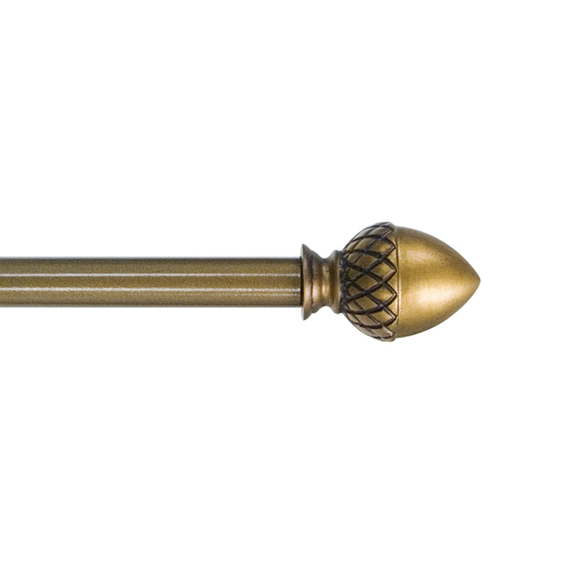 KENNEY MANUFACTURING COMPANY, Kenney Acorn Antique Brass Brown Cafe Rod 28 in. L X 48 in. L