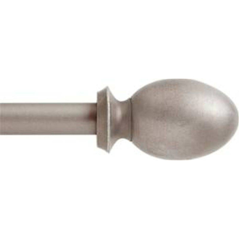 KENNEY MANUFACTURING COMPANY, Kenney Baldwin Pewter Silver Egg Curtain Rod 48 in. L X 86 in. L