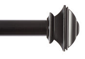 KENNEY MANUFACTURING COMPANY, Kenney Black Curtain Rod 66 in.   L X 120 in.   L