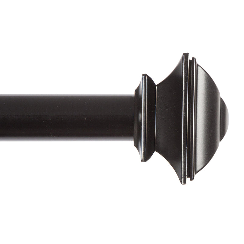 KENNEY MANUFACTURING COMPANY, Kenney Black Curtain Rod 66 in.   L X 120 in.   L