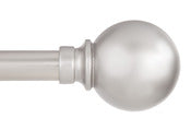 KENNEY MANUFACTURING COMPANY, Kenney Mercer Brushed Nickel Silver Ball Curtain Rod 36 in. L X 66 in. L