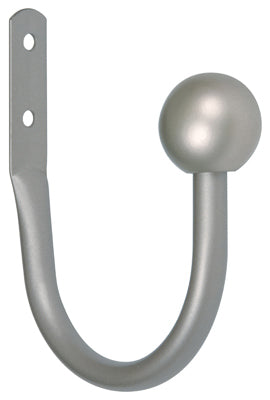 KENNEY MANUFACTURING COMPANY, Kenney Pewter Silver Ball End Drapery Holdback 3.46 in. L