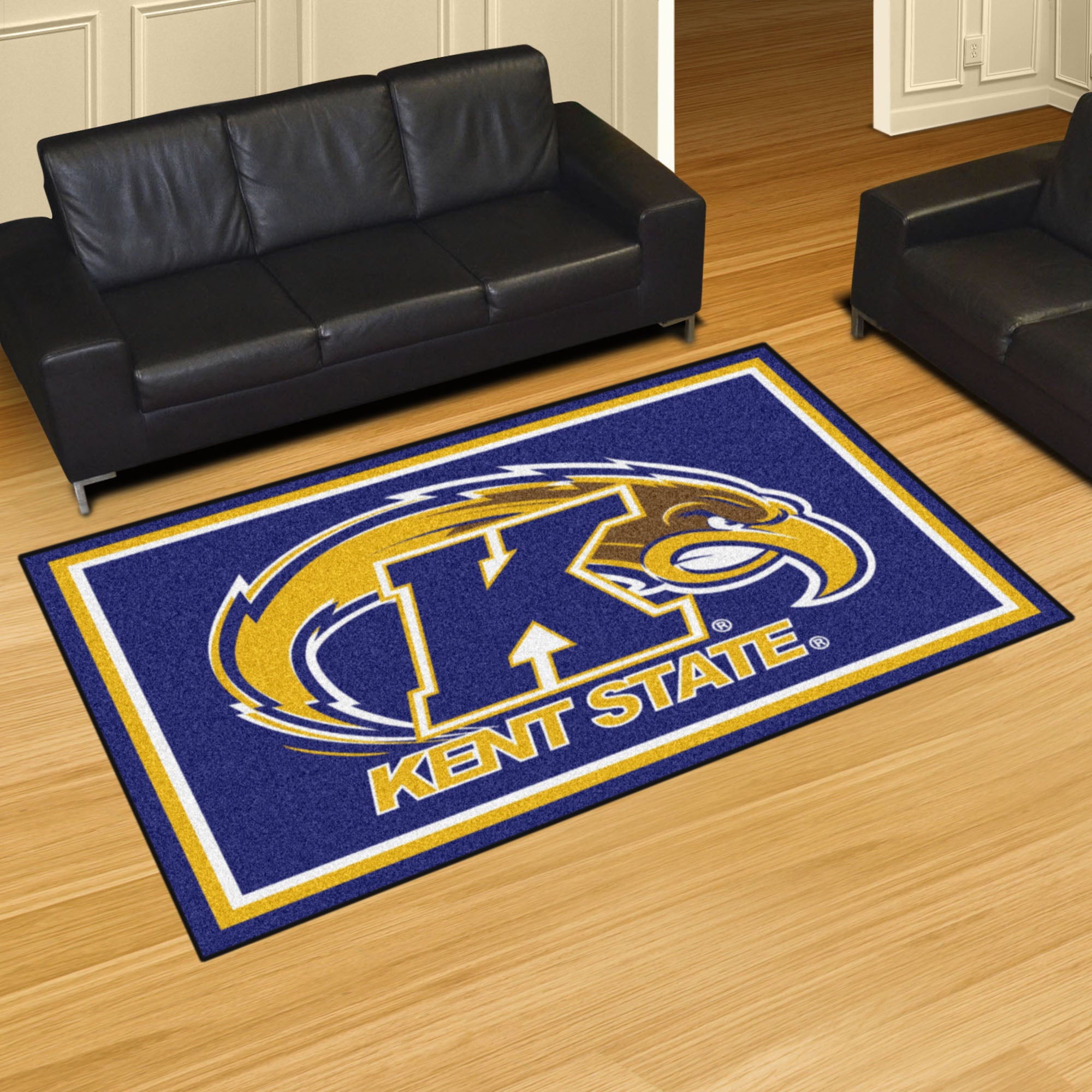 FANMATS, Kent State University 5ft. x 8 ft. Plush Area Rug