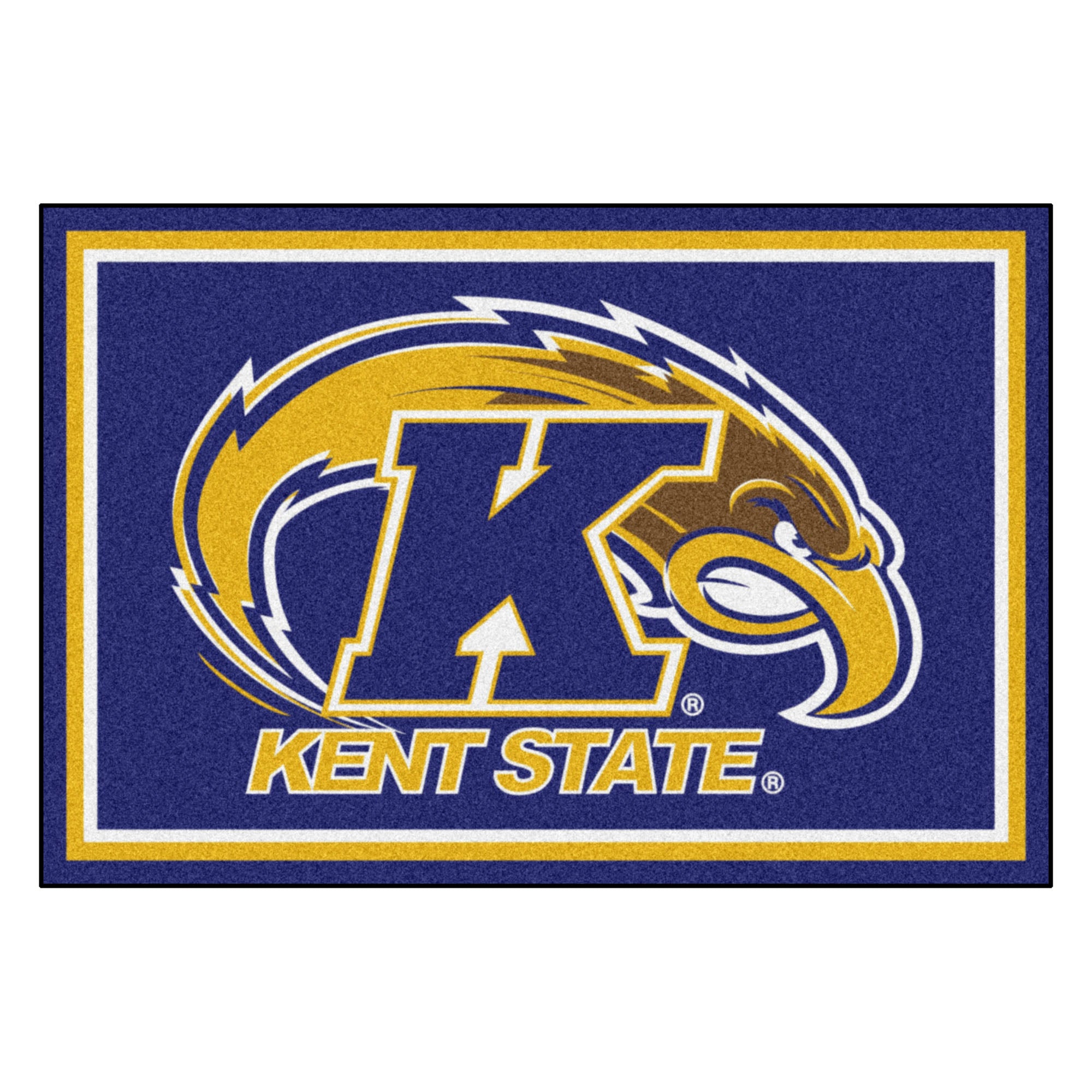 FANMATS, Kent State University 5ft. x 8 ft. Plush Area Rug