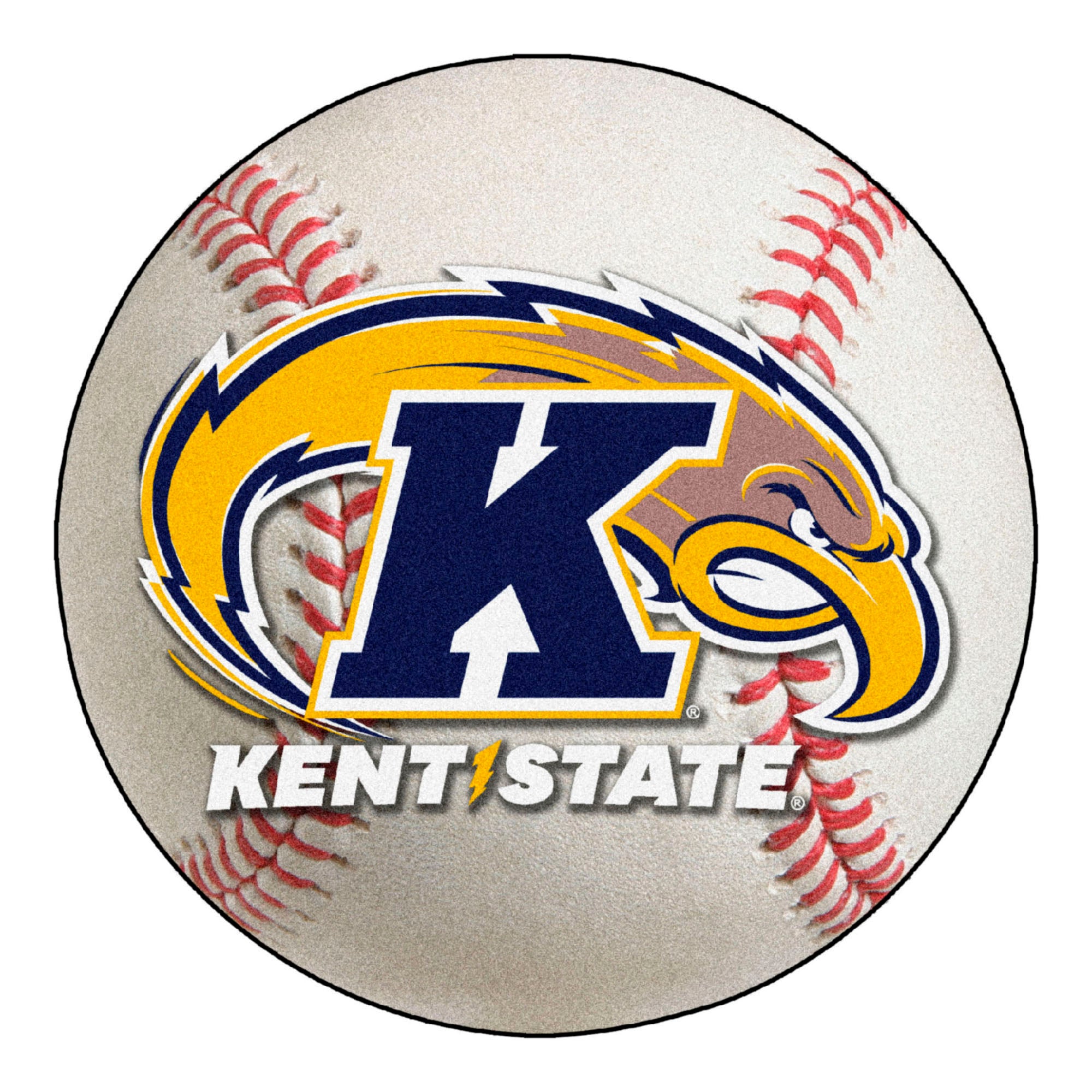 FANMATS, Kent State University Baseball Rug - 27in. Diameter