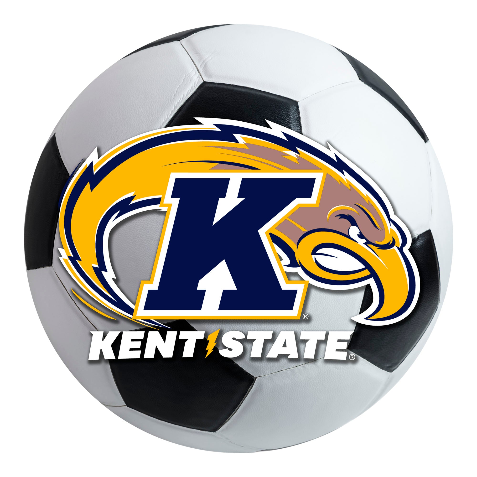 FANMATS, Kent State University Soccer Ball Rug - 27in. Diameter