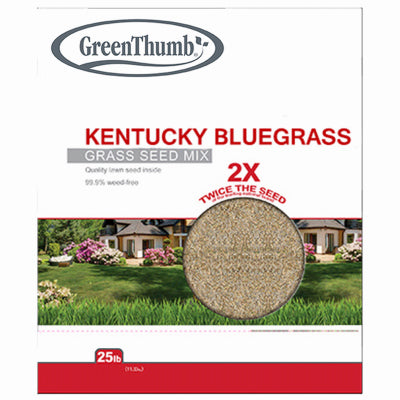 Green Thumb, Kentucky Bluegrass Seed Mix, 25-Lbs. , Covers 12,500 Sq. Ft.