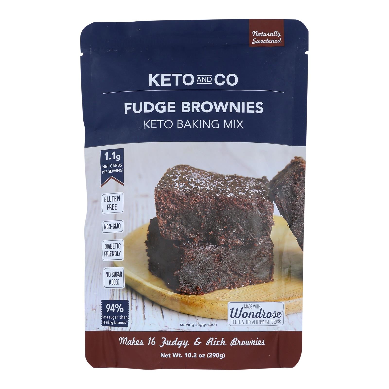 Keto & Co, Keto & Co - Brownie Mix Keto Fudge - Case of 6-10.2 OZ (Pack of 6)