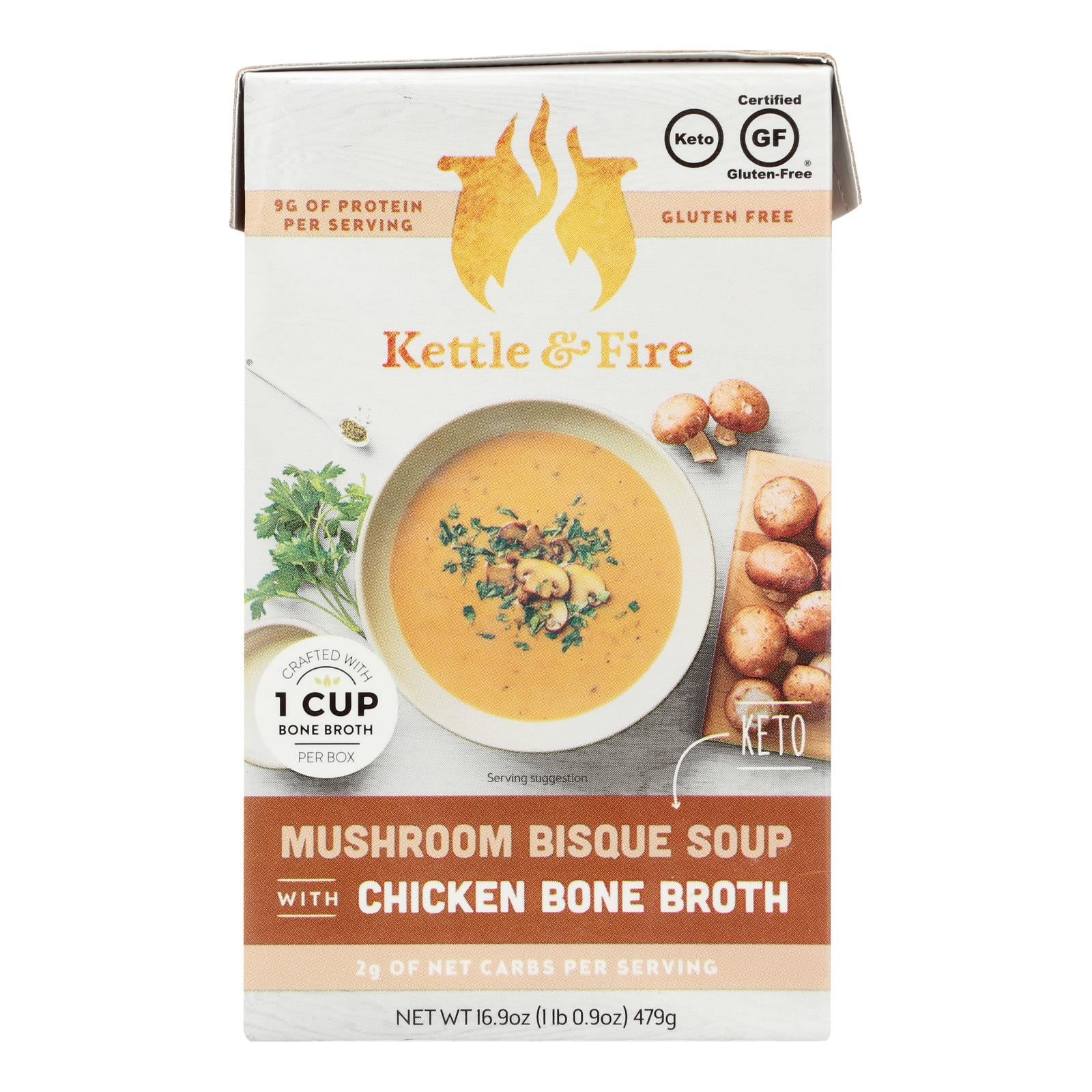 Kettle And Fire, Kettle And Fire - Keto Soup Mush Bisq/chkbb - Case of 6 - 16.9 OZ (Pack of 6)