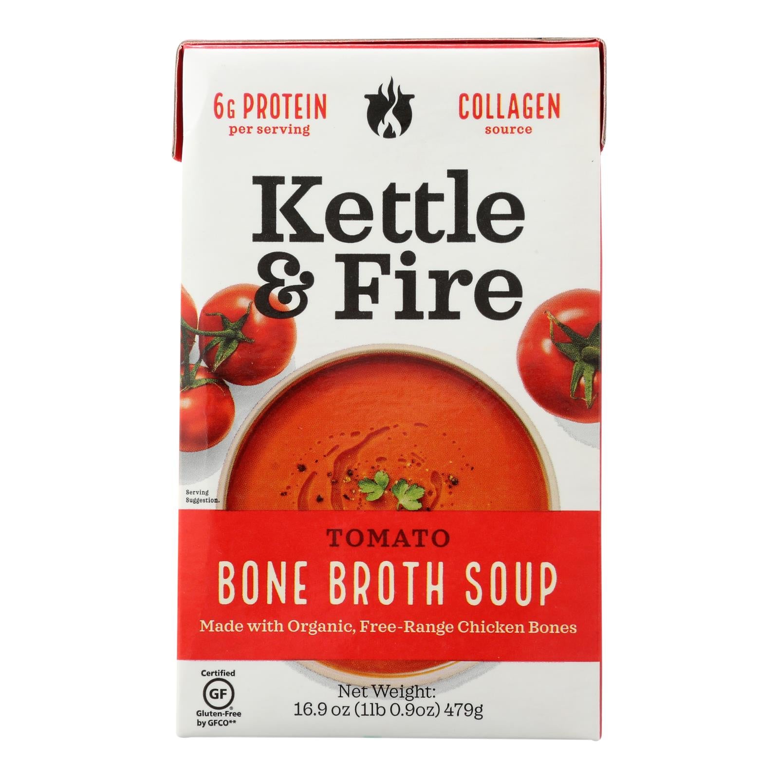 Kettle And Fire, Kettle and Fire Soup - Tomato Soup - Case of 6 - 16.9 oz. (Pack of 6)