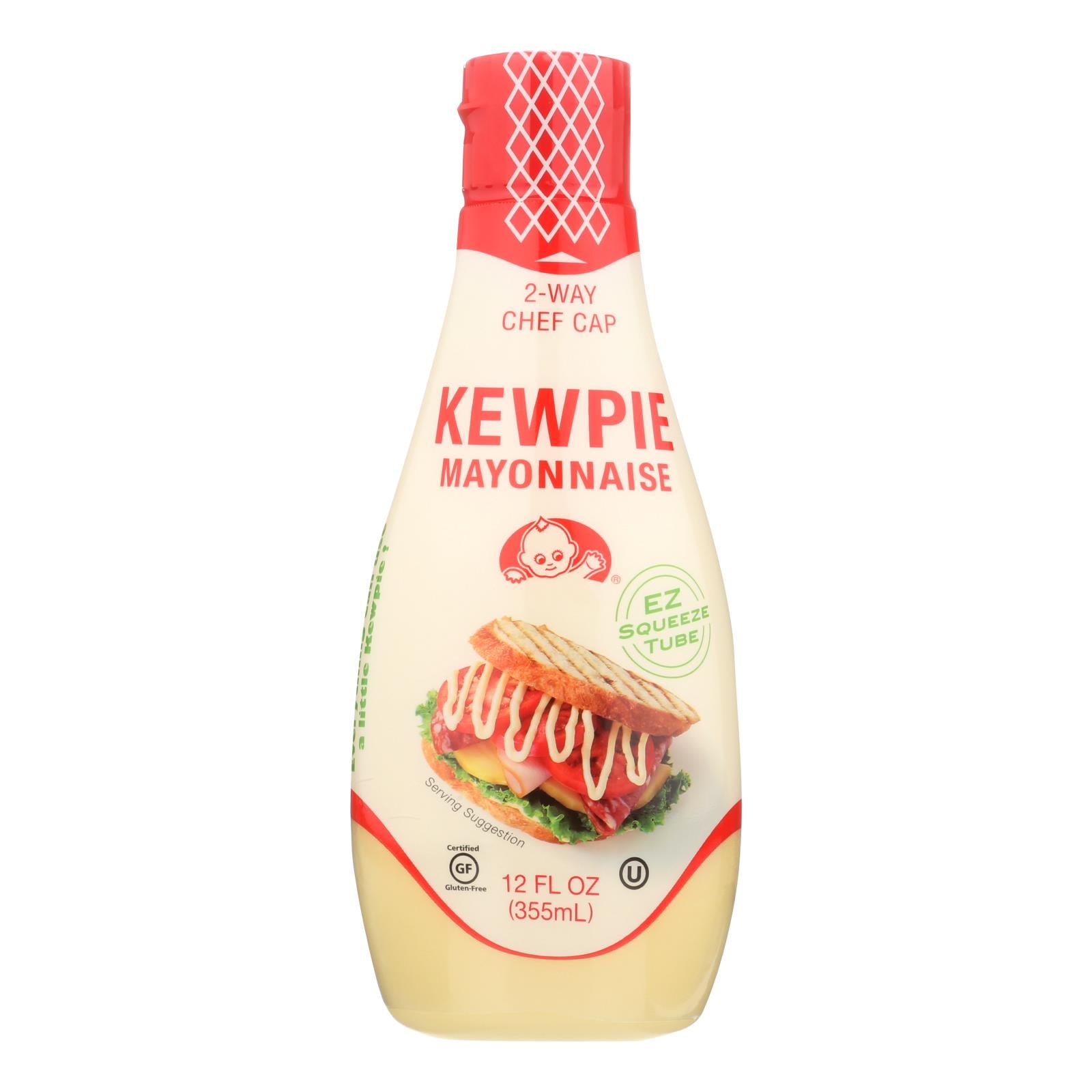 Kewpie, Kewpie Squeeze Tube Mayonnaise  - Case of 6 - 12 OZ (Pack of 6)