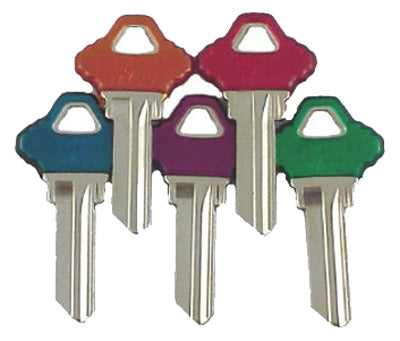 Kaba Ilco Corp, Key Blanks For Schlage Lockset, Asst'd Colors, 5-Pk. (Pack of 5)