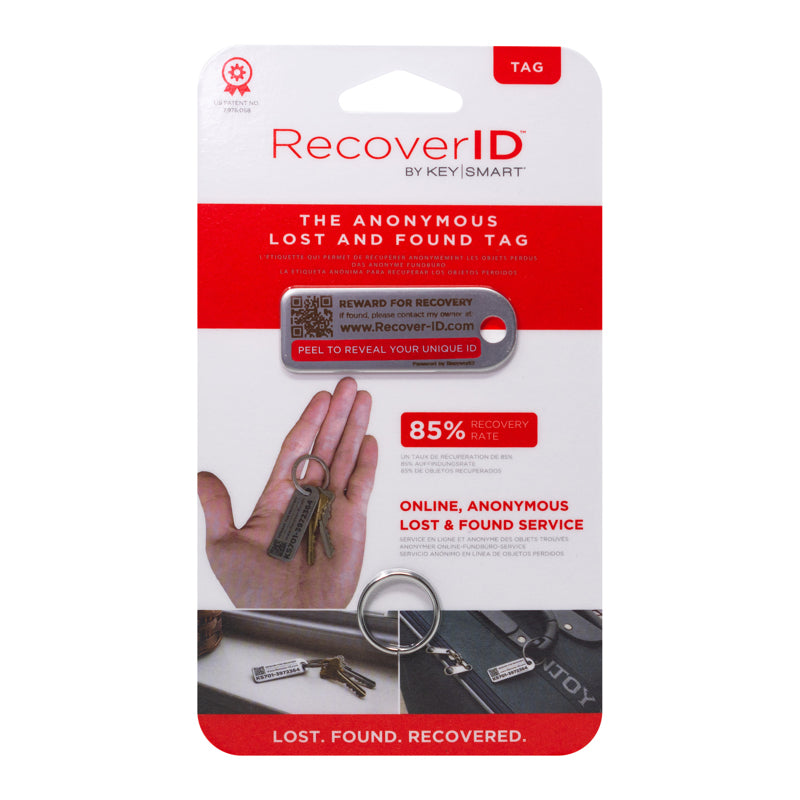 KEYSMART LLC, KeySmart RecoverID Stainless Steel Silver Key ID Tag