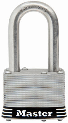 Master Lock Co, Keyed Laminated Padlock, 1-3/4 In.,  1.5-In. Long Shackle