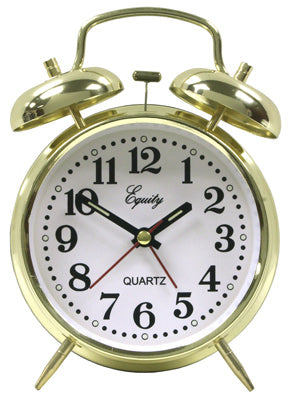 La Crosse Technology Ltd, Keywound Twinbell Brass Alarm Clock