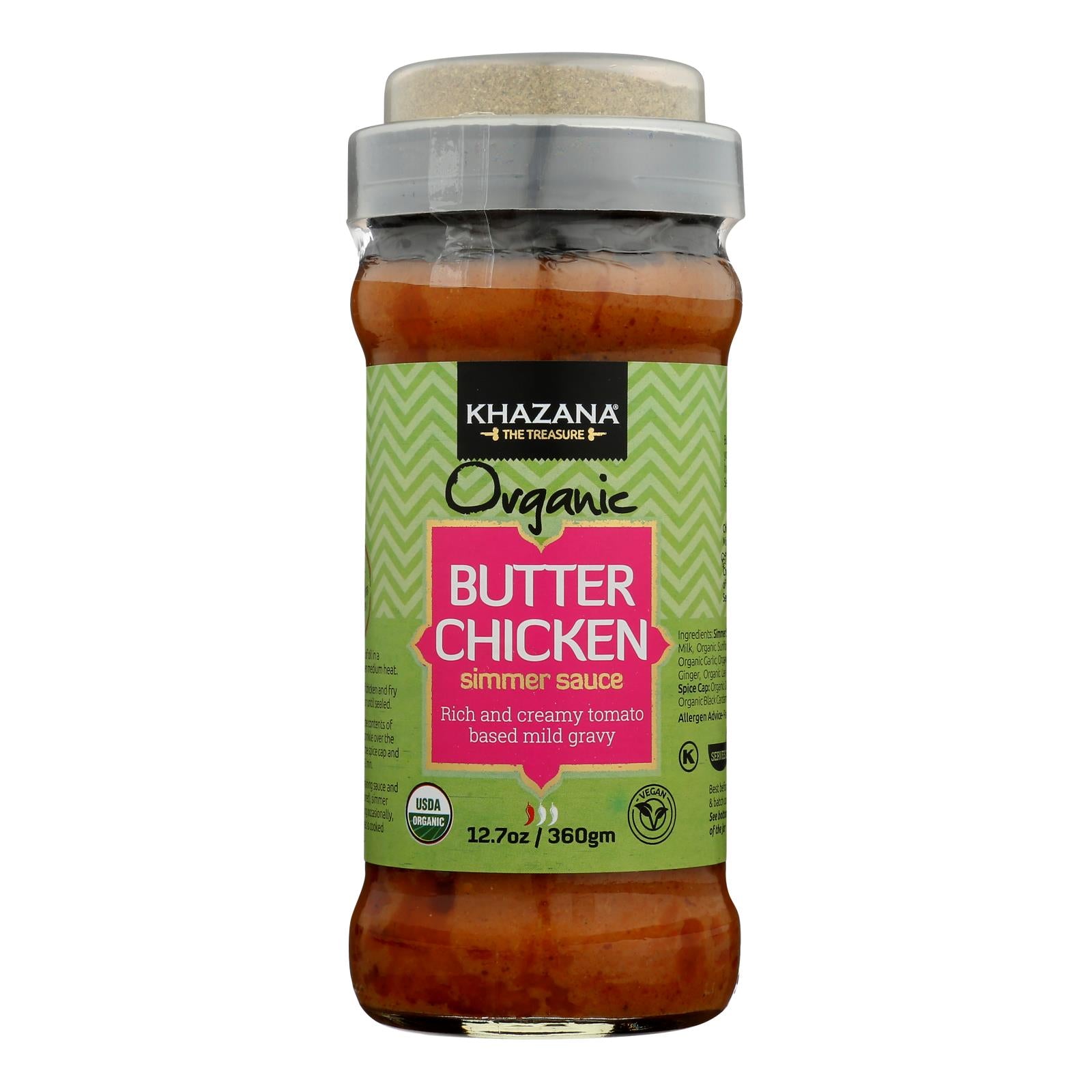 Khazana, Khazana - Sim Sauce Butter Chicken - Case of 6 - 12.7 OZ (Pack of 6)