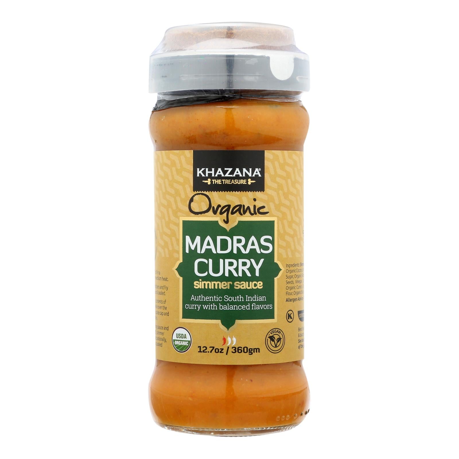 Khazana, Khazana - Sim Sauce Madras Curry - Case of 6 - 12.7 OZ (Pack of 6)