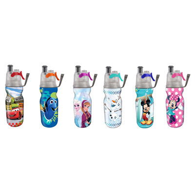 O2c Brands, Kids' Mist N Sip Water Bottle, Assorted Disney, 12-oz.