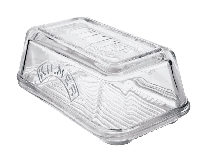 RAYWARE LIMITED, Kilner  3.93 in. W x 6.69 in. L Clear  Glass  Butter Dish