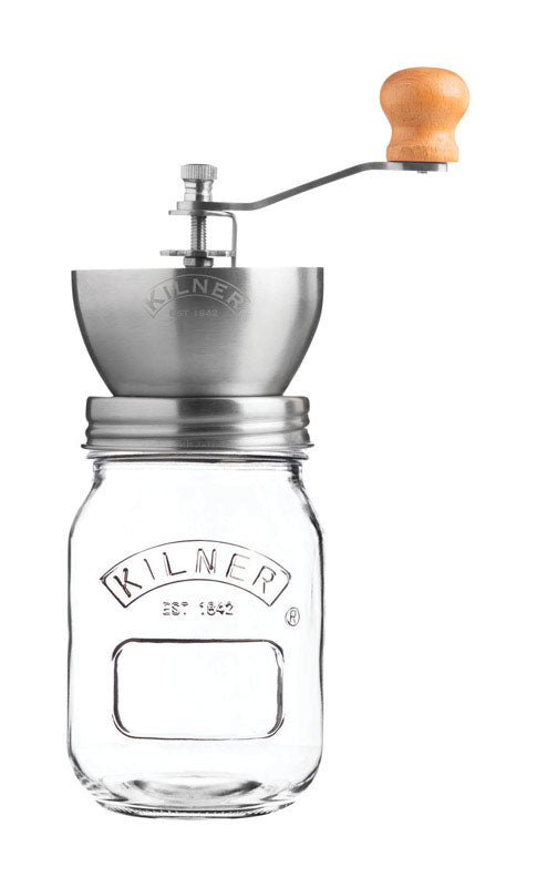 RAYWARE LIMITED, Kilner  Clear  Glass/Stainless Steel  17 oz. Coffee Grinder