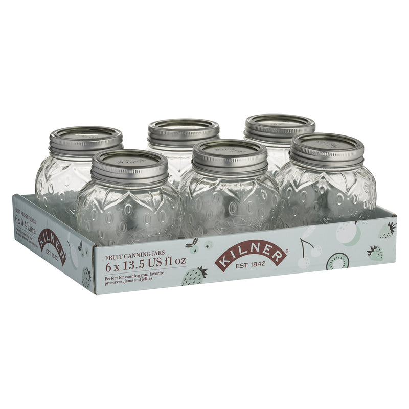 RAYWARE LIMITED, Kilner Regular Mouth Canning Jar 13.5 oz 6 pk