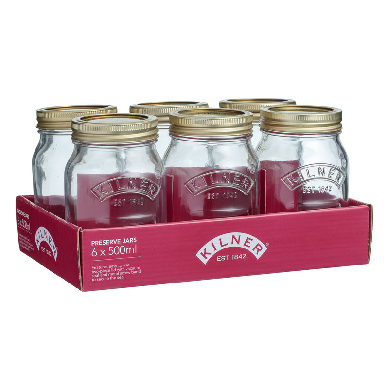 RAYWARE LIMITED, Kilner Regular Mouth Preserve Jar 17 oz 6 pk