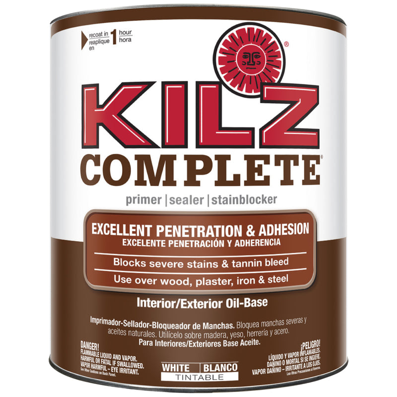 MASTERCHEM INDUSTRIES, Kilz L101314 1 Qt White Interior/Exterior Oil Based Primer, Sealer & Stainblocker (Pack of 6)