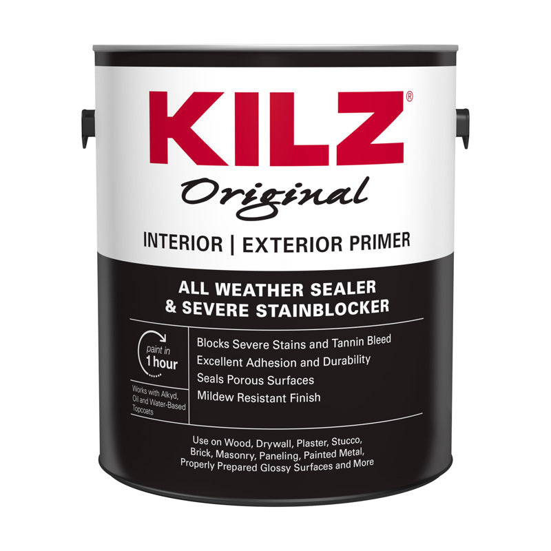 MASTERCHEM INDUSTRIES, Kilz Matte White Oil-Based Alkyd Primer For Multiple Surfaces 1 gal. (Pack of 4)