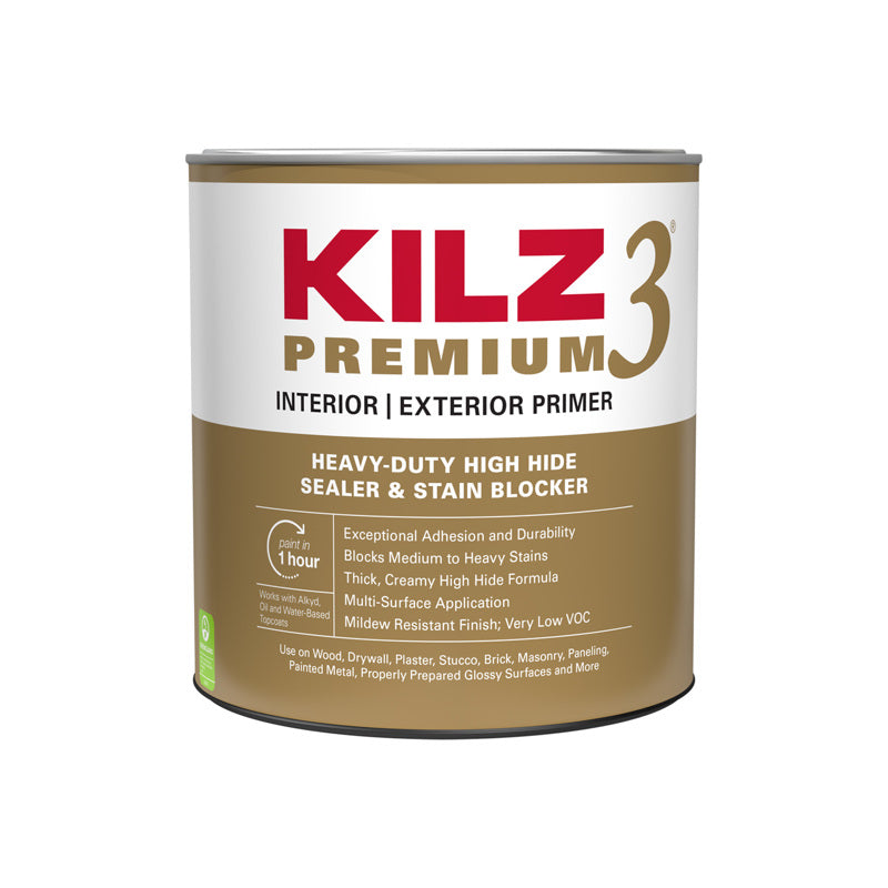 MASTERCHEM INDUSTRIES, Kilz Premium White Water-Based Primer and Sealer For All Surfaces 1 qt. (Pack of 6)