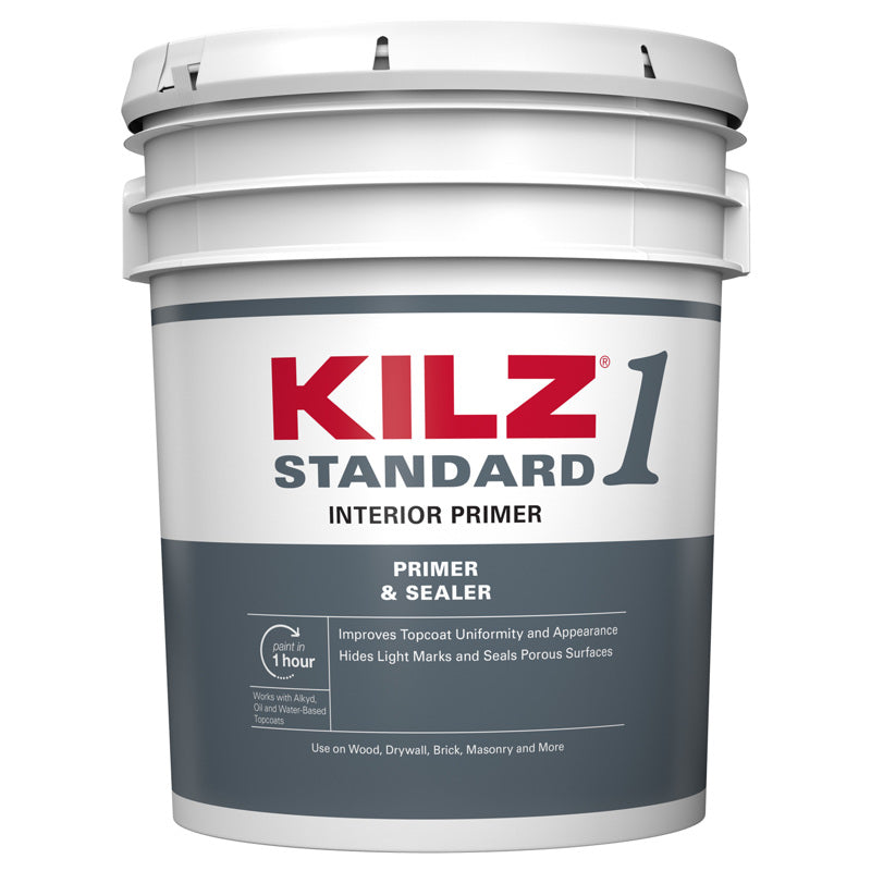 MASTERCHEM INDUSTRIES, Kilz Standard White Flat Water-Based Acrylic Primer and Sealer 5 gal.