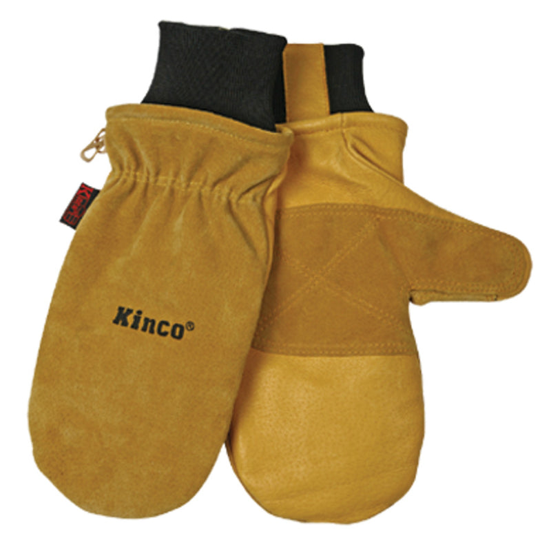 KINCO LLC, Kinco M Pigskin Leather Black/Gold Ski Gloves