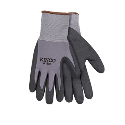 KINCO LLC, Kinco Men's Indoor/Outdoor Nitrile Palm Work Gloves Black/Gray M 1 pk