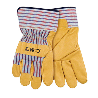 KINCO LLC, Kinco Men's Indoor/Outdoor Palm Gloves Yellow L 1 pair