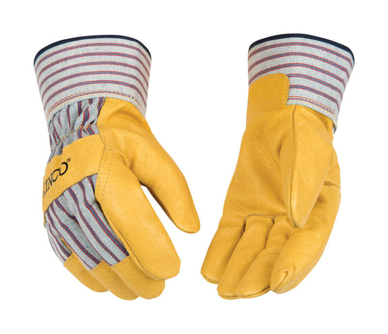 KINCO LLC, Kinco Men's Indoor/Outdoor Palm Gloves Yellow M 1 pair