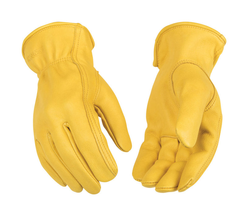 KINCO LLC, Kinco  Men's  Outdoor  Deerskin  Driver  Gloves  Gold  M  1 pk