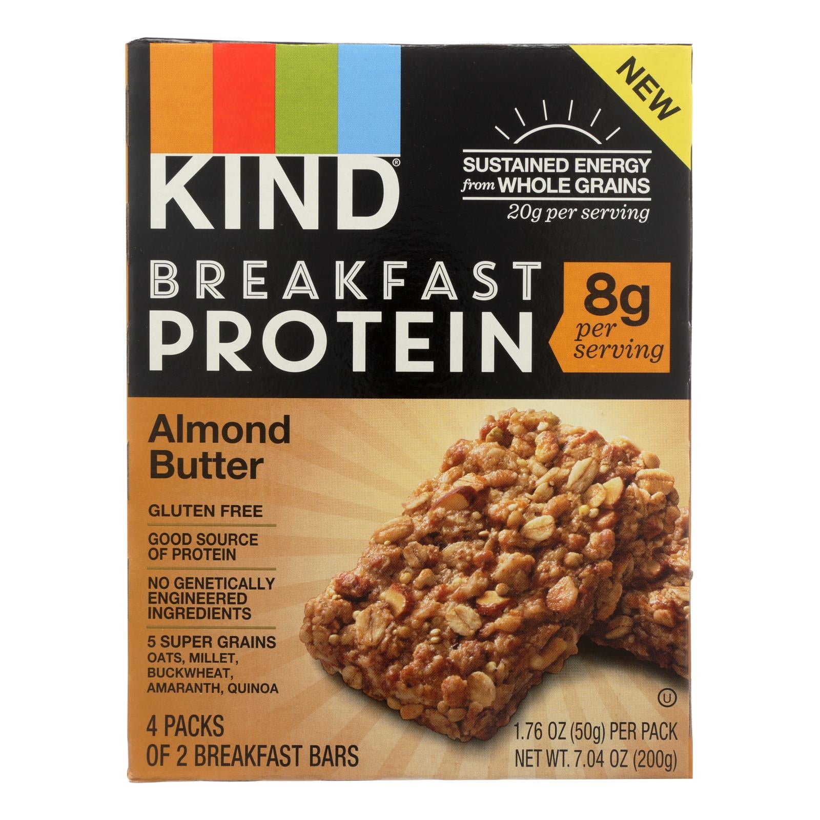 Kind, Kind Almond Butter Breakfast Bars - Case of 8 - 4/1.76OZ (Pack of 8)