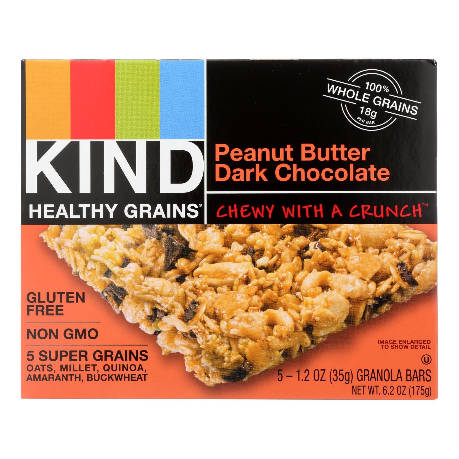 Kind, Kind Bar - Granola - Healthy Grains - Peanut Butter and Chocolate - 5/1.2 oz - case of 8 (Pack of 8)