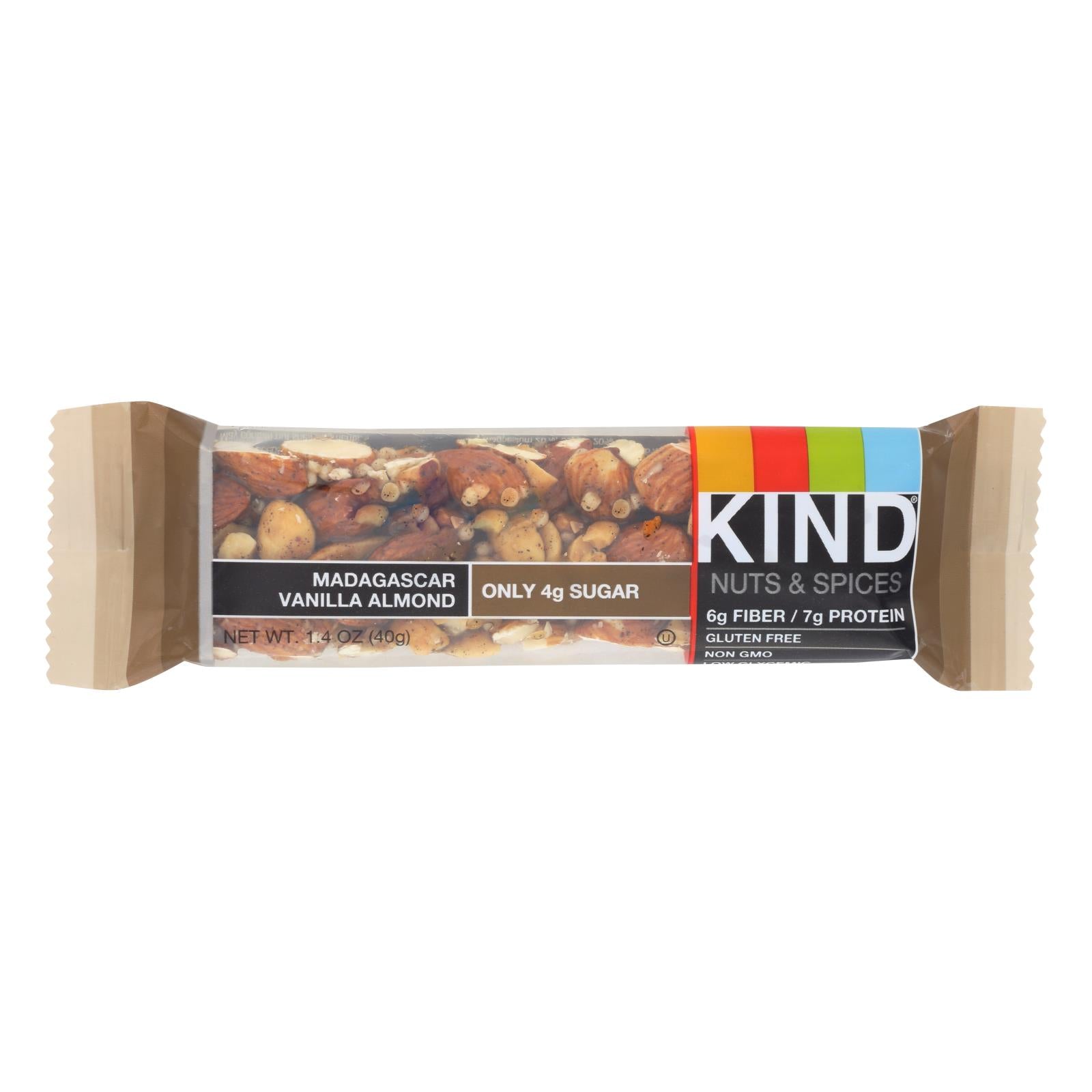 Kind, Kind Bar - Madagascar Vanilla Almond - 1.4 oz Bars - Case of 12 (Pack of 12)