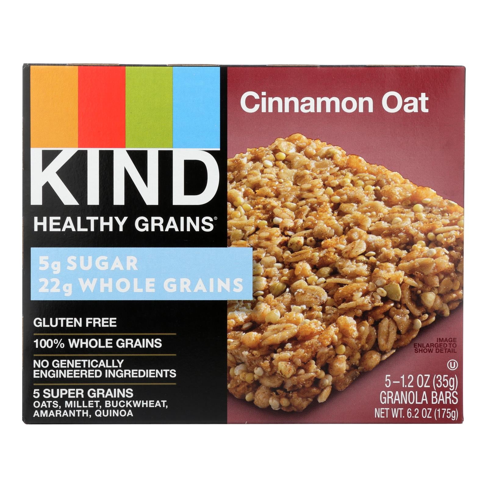 Kind, Kind Healthy Grains Bars - Cinnamon Oat - Case of 8 - 5/1.2 oz (Pack of 8)