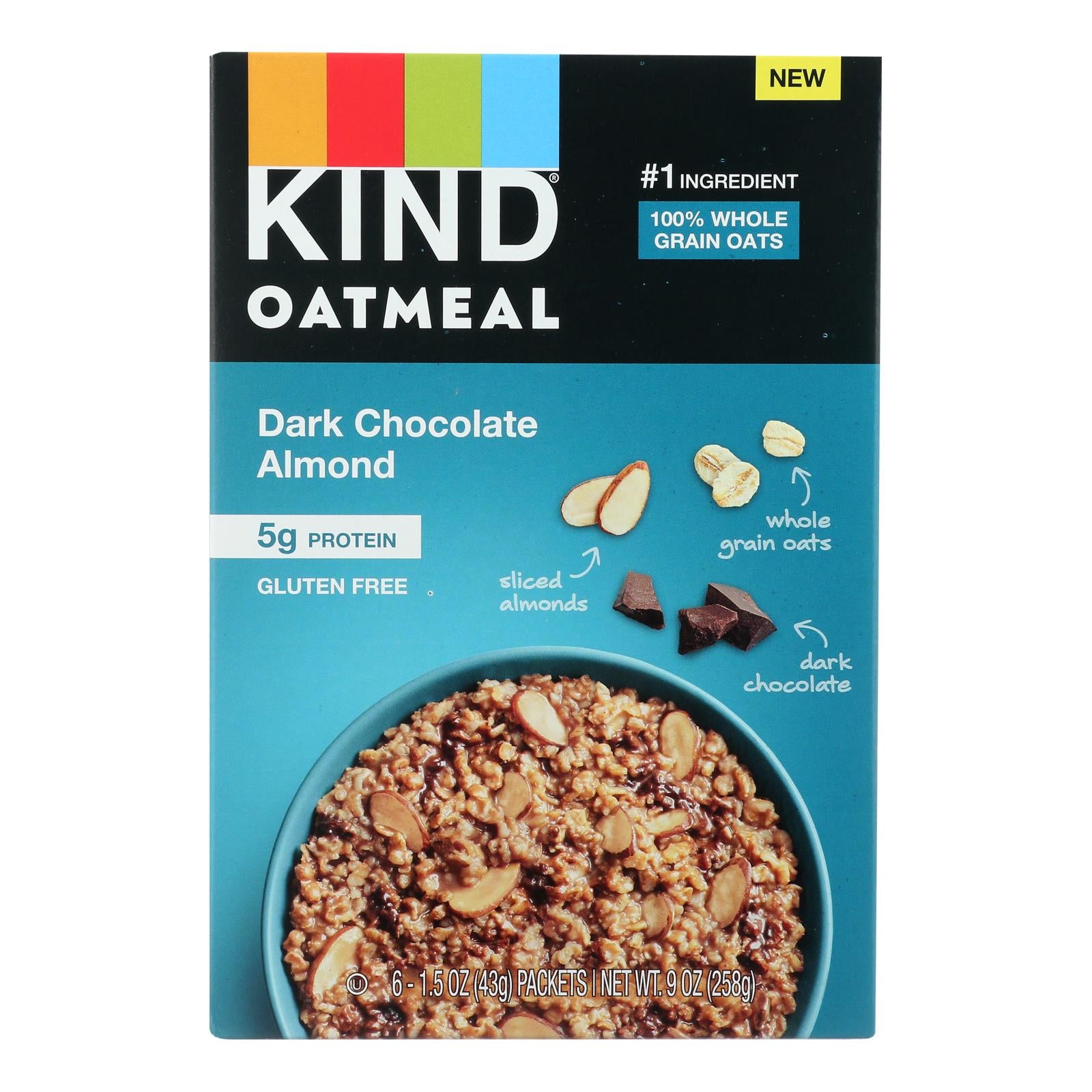 Kind, Kind - Oatmeal Dark Chocolate Almond - Case of 5 - 6 CT (Pack of 5)